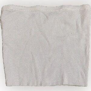 Forever 21 White Ribbed Tunic Top